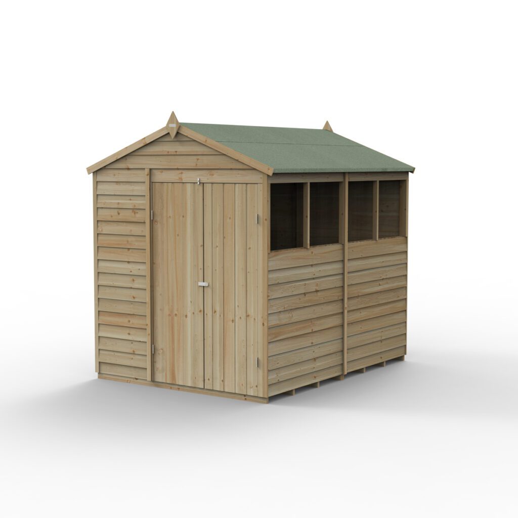 4LIFE Apex Shed 6×8 – Double Door – 4 Window 5013053199725 2